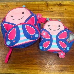 SKIP HOP|PRESCHOOL|BACKPACK AND LUNCH KIT|BUTTERFLY